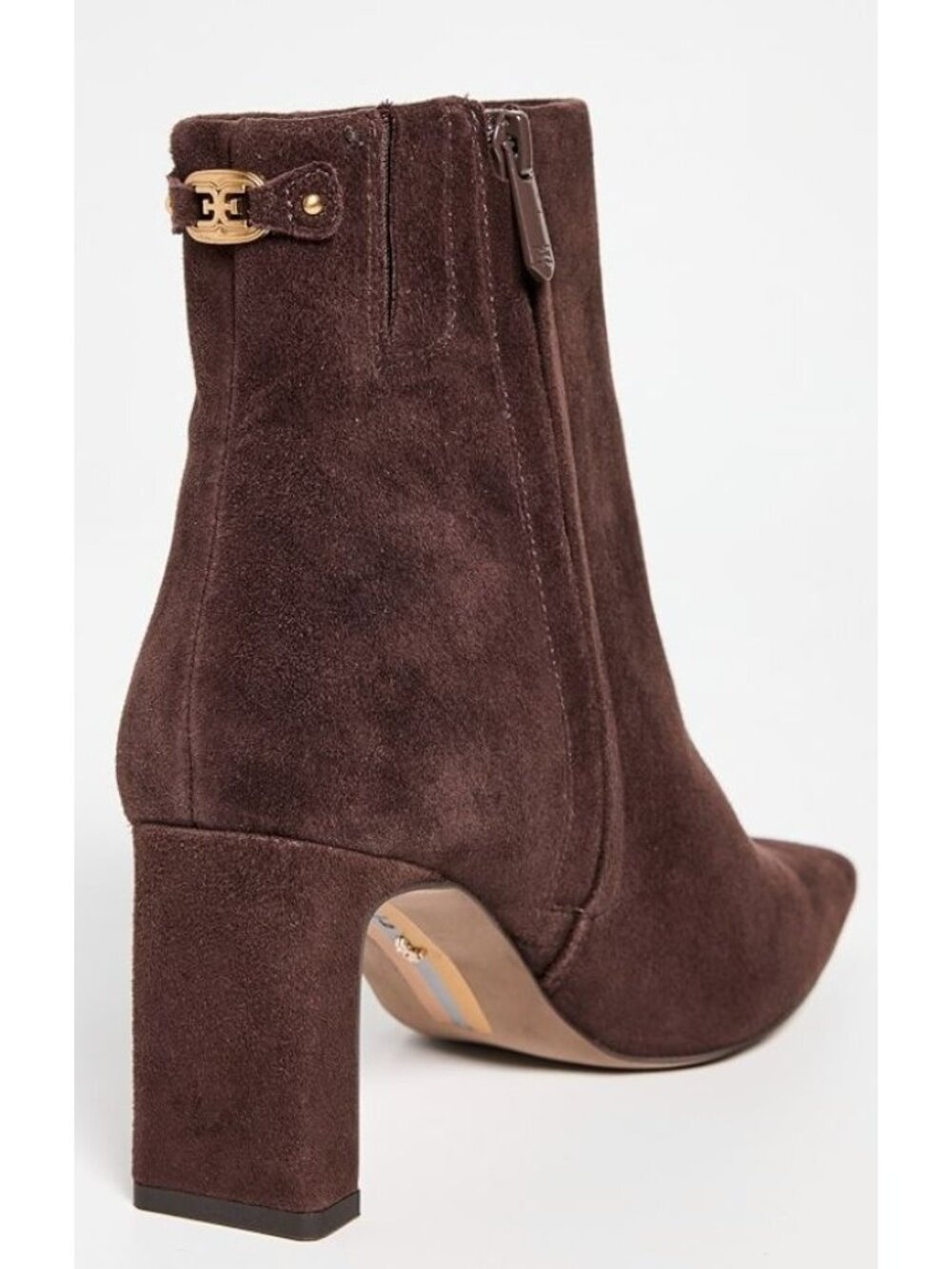 Sam Edelman Saige Booties Boots Dark Brown Suede Size 5